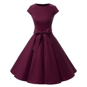 Women Vintage 1950s Retro Rockabilly Prom Dresses